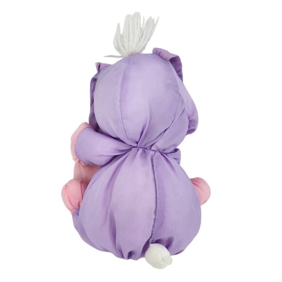 Vintage Fisher Price Puffalump Easter Bunny Rabbit Purple Pink 10" 1988 Eighties - Picture 5 of 10